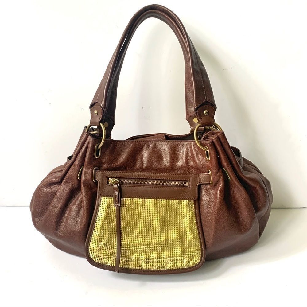 Cole Haan G Series Chocolate Leather Hobo Bag